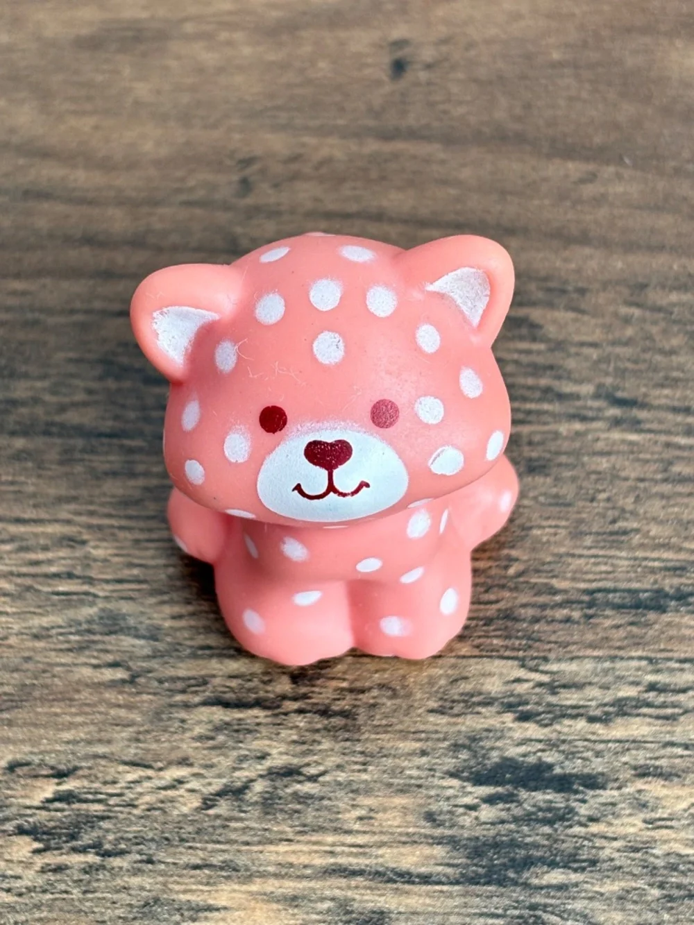 VINTAGE Strawberry Shortcake Doll Custard the Cat Pet Toy White Polka Dots 1982